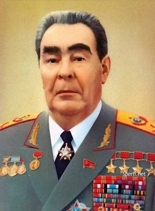 Leonid Brezhnev, the leader of the Soviet Union during the Era of Stagnation 
